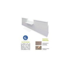Conjunto mostrador recepción BASIC recto blanco de 340 CM, módulo minusválidos Conjunto mostrador recepción BASIC recto blanco de 340 CM, módulo minusválidos