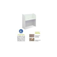 Módulo call center individual de madera esquinas redondeadas