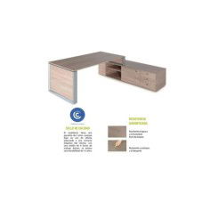 Mesa de despacho OMEGA con armario auxiliar lado derecho Mesa de despacho OMEGA con armario auxiliar lado derecho