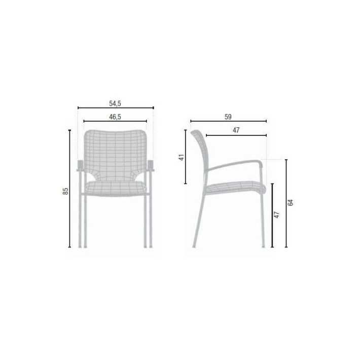 Pack 5 sillas confidentes modelo RED