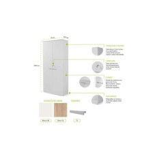 Armario Alto Con Puertas Enteras serie COLOR