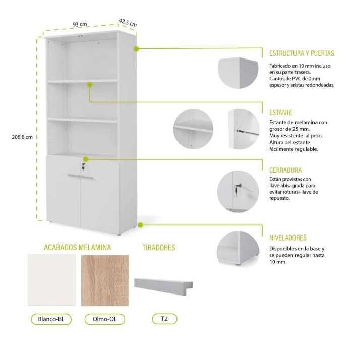 Armario Alto con puertas bajas Serie Color Armario Alto con puertas bajas Serie Color