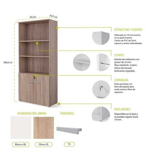 Armario Alto con puertas bajas Serie Color Armario Alto con puertas bajas Serie Color