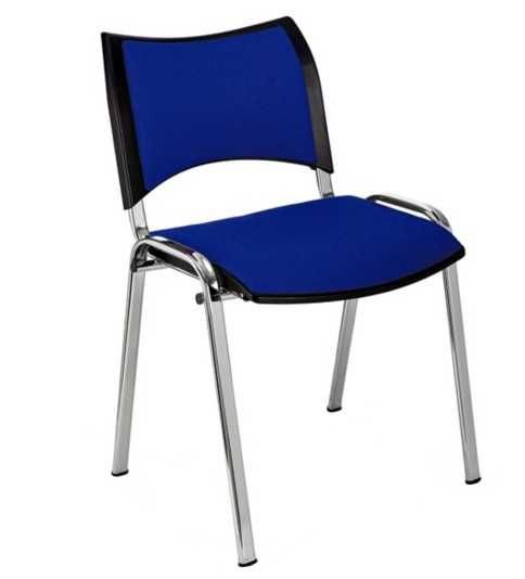 Silla confidente ISO Smart Tapizada, patas cromadas Silla confidente ISO Smart Tapizada, patas cromadas