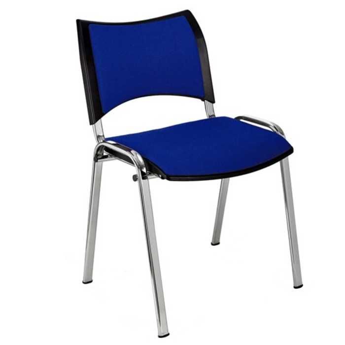 Silla confidente ISO Smart Tapizada, patas cromadas