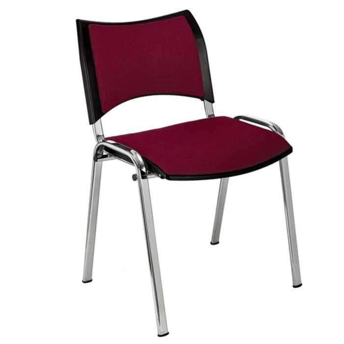 Silla confidente ISO Smart Tapizada, patas cromadas