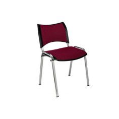 Silla confidente ISO Smart Tapizada, patas cromadas Silla confidente ISO Smart Tapizada, patas cromadas