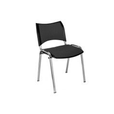 Silla confidente ISO Smart Tapizada, patas cromadas Silla confidente ISO Smart Tapizada, patas cromadas