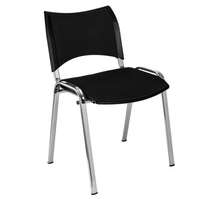 Silla confidente ISO Smart Tapizada, patas cromadas