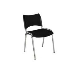 Silla confidente ISO Smart Tapizada, patas cromadas Silla confidente ISO Smart Tapizada, patas cromadas