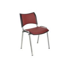 Silla confidente ISO Smart Tapizada, patas cromadas Silla confidente ISO Smart Tapizada, patas cromadas