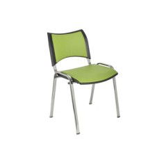 Silla confidente ISO Smart Tapizada, patas cromadas Silla confidente ISO Smart Tapizada, patas cromadas