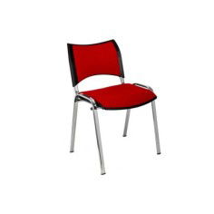 Silla confidente ISO Smart Tapizada, patas cromadas Silla confidente ISO Smart Tapizada, patas cromadas