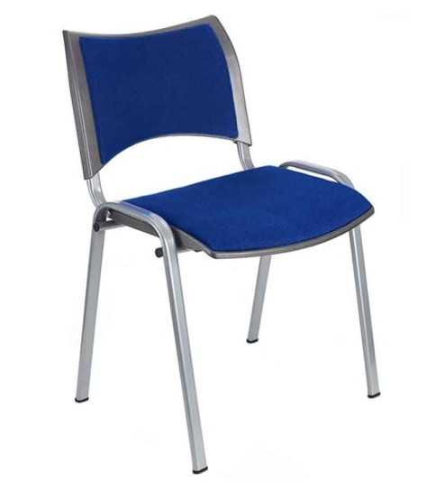 Silla confidente ISO Smart Tapizada, patas grises Silla confidente ISO Smart Tapizada, patas grises