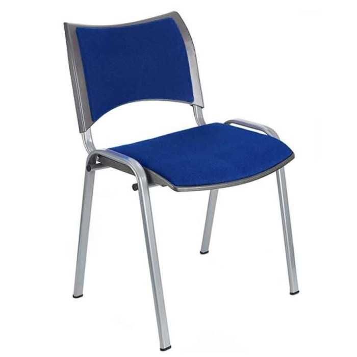 Silla confidente ISO Smart Tapizada, patas grises Silla confidente ISO Smart Tapizada, patas grises