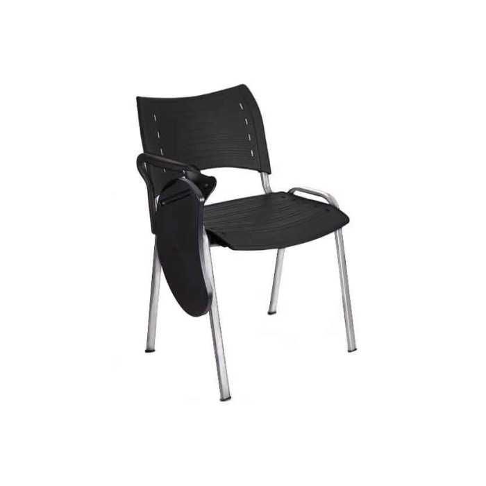 Silla con pala abatible ISO SMART, patas cromadas