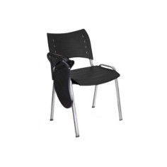 Silla con pala abatible ISO SMART, patas cromadas Silla con pala abatible ISO SMART, patas cromadas