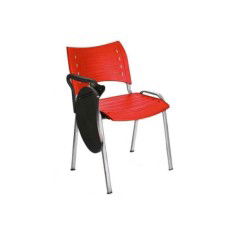 Silla con pala abatible ISO SMART, patas cromadas