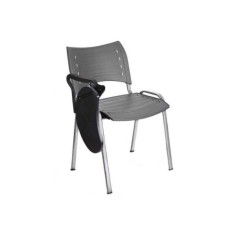 Silla con pala abatible ISO SMART, patas cromadas