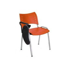 Silla con pala abatible ISO SMART, patas cromadas