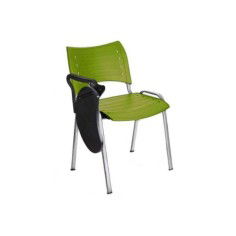 Silla con pala abatible ISO SMART, patas cromadas