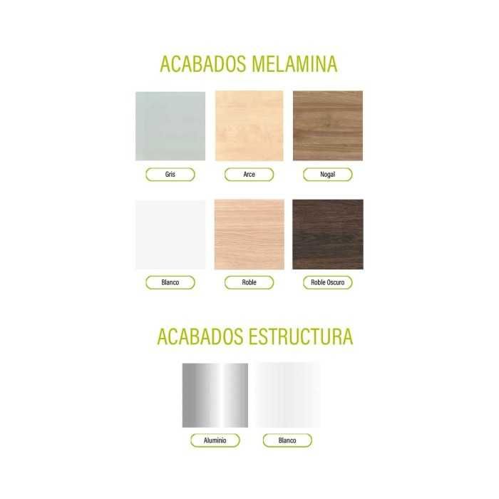 Mesa de reunión 8 personas modelo Zafiro forma ovalada y 2 pies metálicos