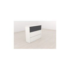 Mostrador de recepción MERKA, recto sin mesa, frontal de 3 paneles