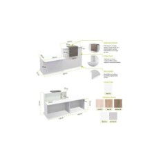 Mostrador recepción módulo recto izquierda + minusválidos SERIE BASIC con sobremostrador