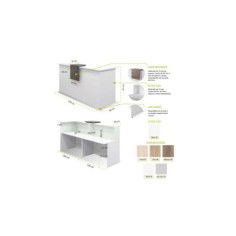 Mostrador recepción + sobremostrador BASIC 240 cm terminación izquierda