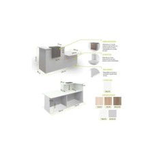 Conjunto mostrador basic izquierda + movilidad reducida 220 cm