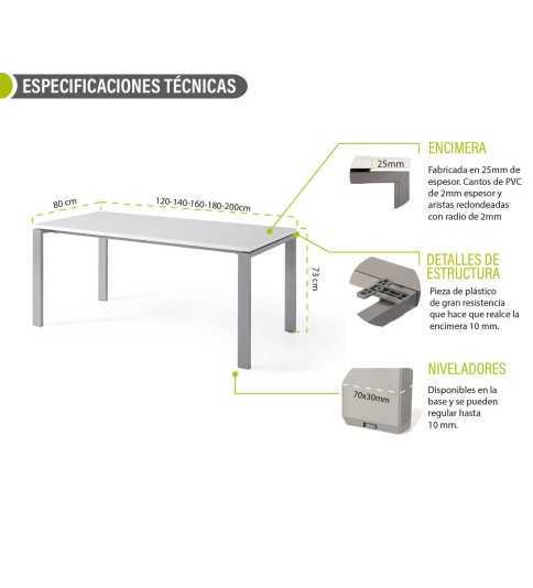 Mesa de oficina PORTICO, estructura metálica 4 patas, varios colores y medidas Mesa de oficina PORTICO, estructura metálica 4 patas, varios colores y medidas