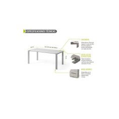 Mesa de oficina PORTICO, estructura metálica 4 patas, varios colores y medidas Mesa de oficina PORTICO, estructura metálica 4 patas, varios colores y medidas