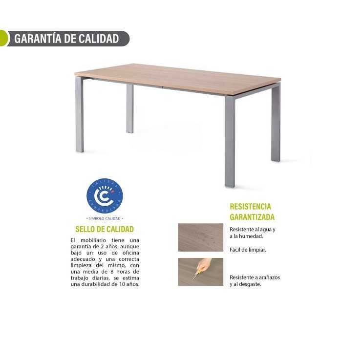 Mesa de oficina PORTICO, estructura metálica 4 patas, varios colores y medidas