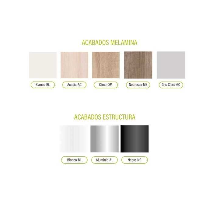 Mesa de oficina PORTICO + ala derecha, estructura metálica