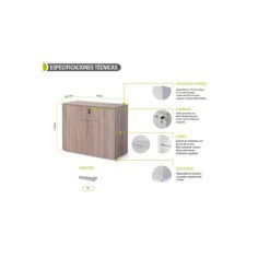 MUEBLE BAJO CON PUERTAS SERIE COLOR