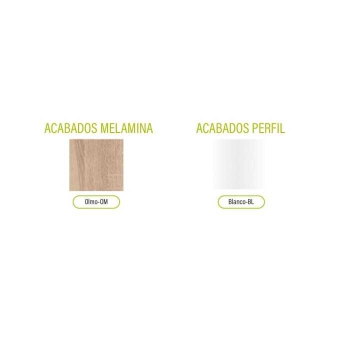 Mesa de despacho recta OMEGA color olmo y marco lateral DM blanco, 180-200 cm Mesa de despacho recta OMEGA color olmo y marco lateral DM blanco, 180-200 cm