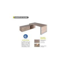 Mesa de despacho OMEGA con armario auxiliar lado izquierdo