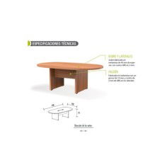 Mesa de reunión, KARINA, ovalada, medida 250x120 cm Mesa de reunión, KARINA, ovalada, medida 250x120 cm