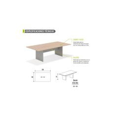 Mesa de reunión serie TINA medida 250 x 120 cm, forma rectangular Mesa de reunión serie TINA medida 250 x 120 cm, forma rectangular