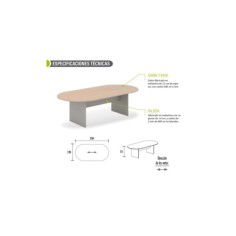 Mesa de reunión  serie TINA, medida 250 x 120 cm, forma ovalada Mesa de reunión  serie TINA, medida 250 x 120 cm, forma ovalada