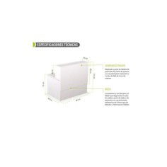 Mostrador de recepción compuesto por mesa y sobremostrador 80 cm Tekno