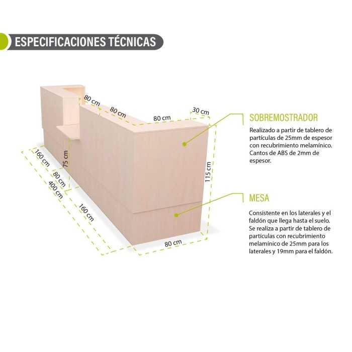 Mostrador recepción DUO, doble y movilidad reducida Mostrador recepción DUO, doble y movilidad reducida