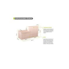 Mostrador recepción DUO con movilidad reducida