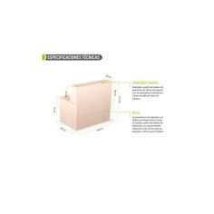 Mostrador de recepción Tekno con sobremostrador 120 cm