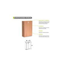 Armario de oficina KARINA, con puertas, altura 147 cm