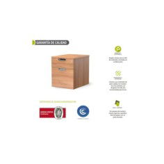 Cajonera de oficina KARINA, cajón + archivo, con cerradura, rodante