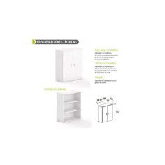 Armario de oficina medio con puertas serie OH Office