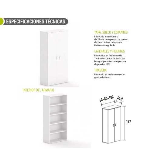 Armario de oficina alto con puertas serie OH Office Armario de oficina alto con puertas serie OH Office