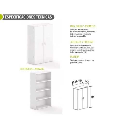 Armario de oficina medio con puertas serie OH Office Armario de oficina medio con puertas serie OH Office