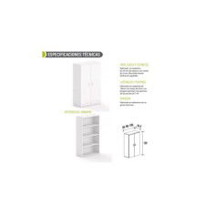 Armario de oficina medio con puertas serie OH Office